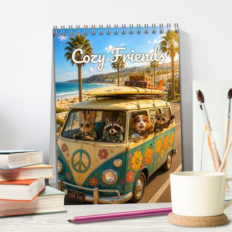Produktbild: Cozy Friends - Kleine Kuschelhelden (Tischkalender 2027 DIN A5 hoch), CALVENDO Monatskalender