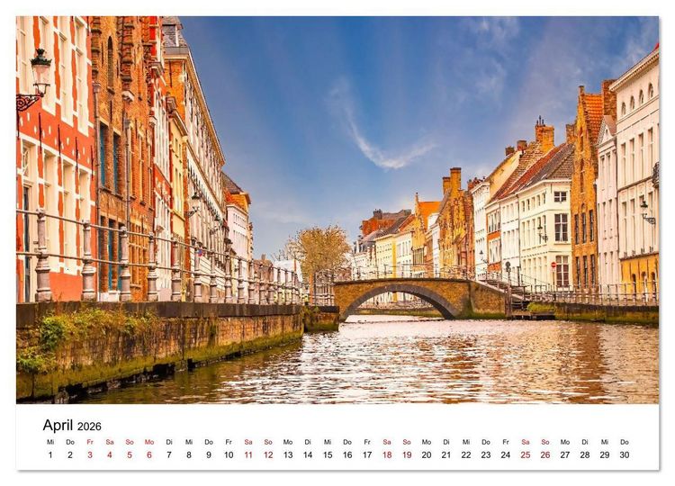 Produktbild: Br&uuml;gge - malerische Stadt mit Charme (Wandkalender 2026 DIN A2 quer), CALVENDO Monatskalender