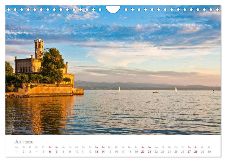 Produktbild: BODENSEE Drei L&auml;nder - ein See (Wandkalender 2026 DIN A4 quer), CALVENDO Monatskalender