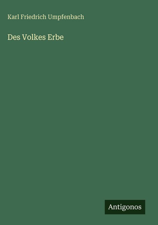 Produktbild: Des Volkes Erbe