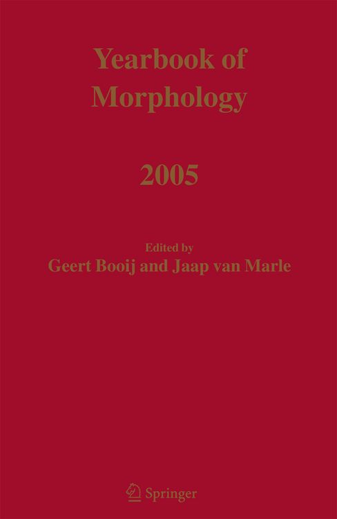 Produktbild: Yearbook of Morphology 2005