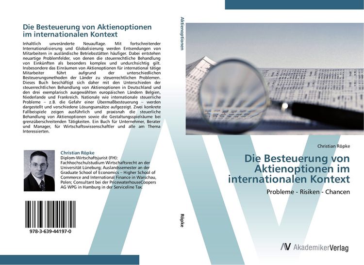 Produktbild: Die Besteuerung von Aktienoptionen im internationalen Kontext