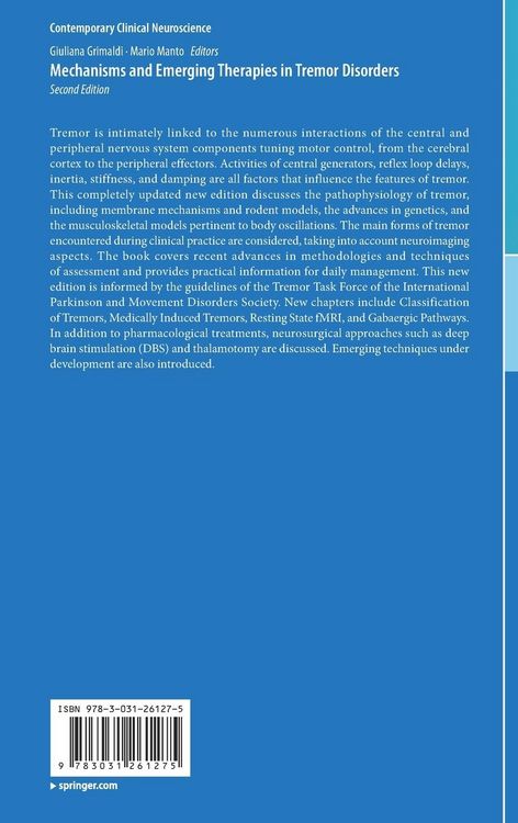 Produktbild: Mechanisms and Emerging Therapies in Tremor Disorders