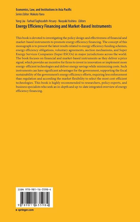 Produktbild: Energy Efficiency Financing and Market-Based Instruments
