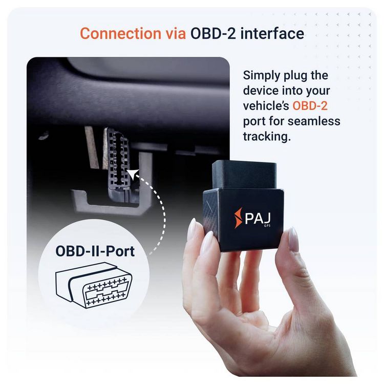 Produktbild: PAJ GPS CAR OBD 4G 2.0 GPS Tracker Fahrzeugtracker Schwarz 1St.