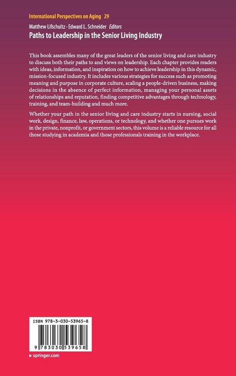 Produktbild: Paths to Leadership in the Senior Living Industry