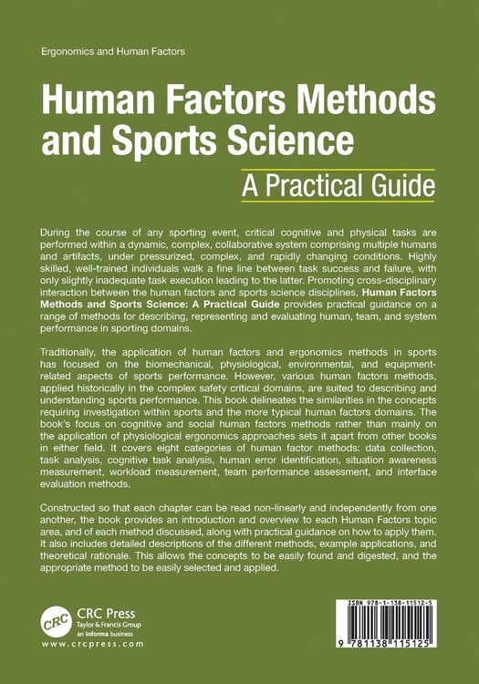 Produktbild: Human Factors Methods and Sports Science