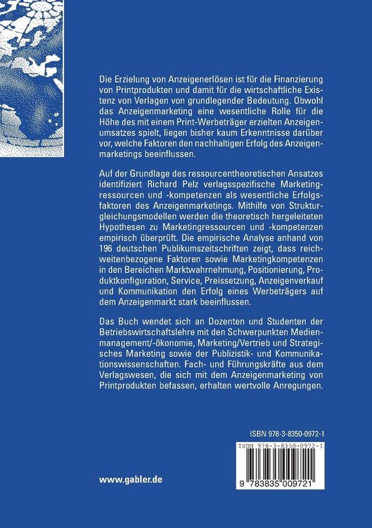 Produktbild: Anzeigenmarketing im Verlag