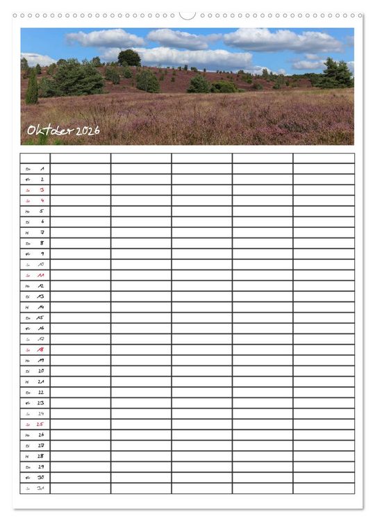 Produktbild: L&uuml;neburger Heide - Faszinierend sch&ouml;n (hochwertiger Premium Wandkalender 2026 DIN A2 hoch), Kunstdruck in Hochglanz