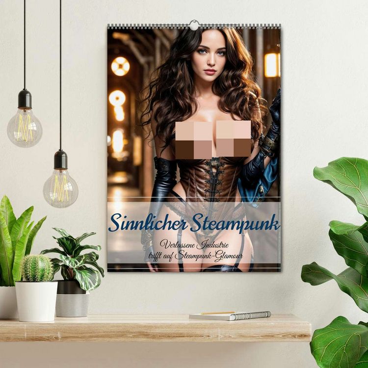 Produktbild: Sinnlicher Steampunk (Wandkalender 2026 DIN A2 hoch), CALVENDO Monatskalender