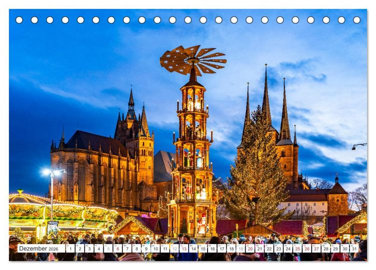 Produktbild: Deutsche Bundesl&auml;nder - Th&uuml;ringen (Tischkalender 2026 DIN A5 quer), CALVENDO Monatskalender