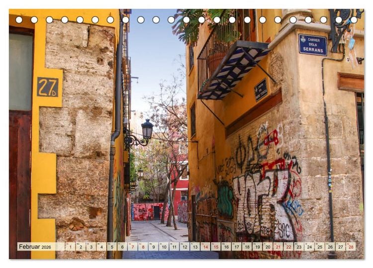 Produktbild: Valencia - sehenswert bei Tag und bei Nacht (Tischkalender 2026 DIN A5 quer), CALVENDO Monatskalender