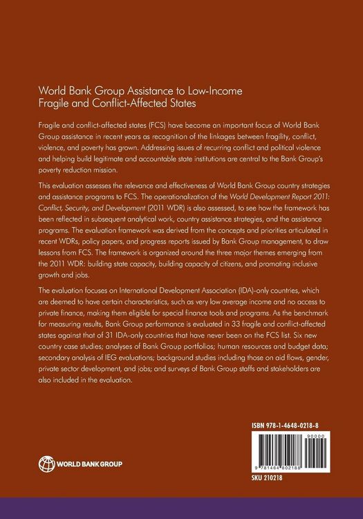 Produktbild: World Bank Group Assistance to Low-Income Fragile and Conflict-Affected States