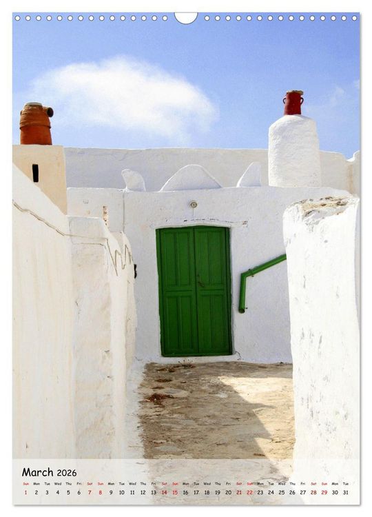 Produktbild: Greek Doors (Wall Calendar 2026 DIN A3 portrait), CALVENDO 12 Month Wall Calendar