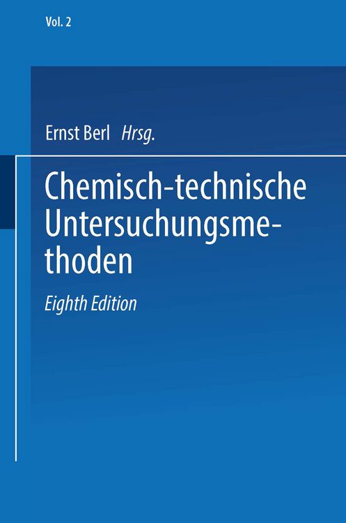 Produktbild: Chemisch-technische Untersuchungsmethoden