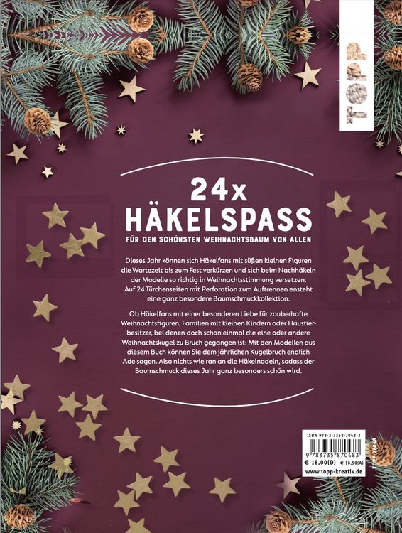 Produktbild: Christmas Cuteness. Baumschmuck h&auml;keln - Adventskalender