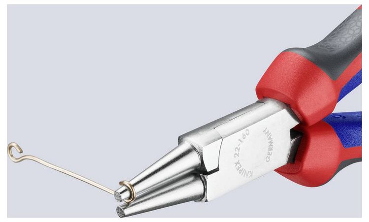 Produktbild: Knipex 22 05 160 Werkstatt Rundzange Gerade Chrom-Vanadium Elektrostahl 160mm
