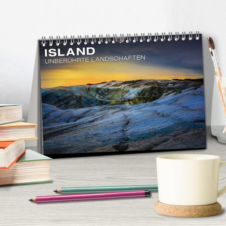 Produktbild: Island - Unber&uuml;hrte Landschaften (Tischkalender 2026 DIN A5 quer), CALVENDO Monatskalender