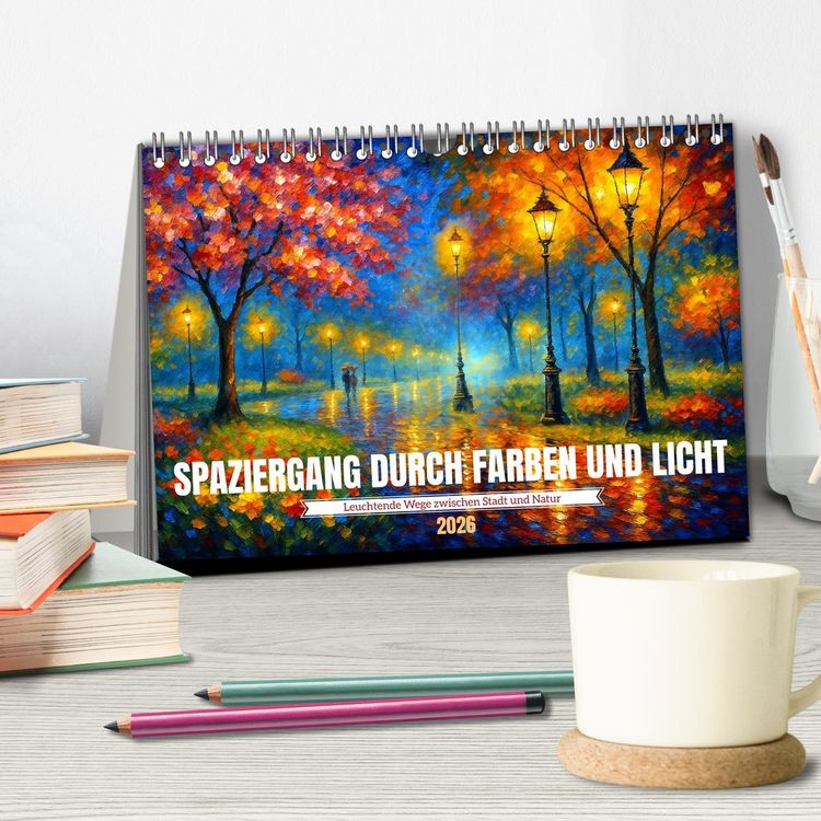 Produktbild: Spaziergang durch Farben und Licht (Tischkalender 2026 DIN A5 quer), CALVENDO Monatskalender