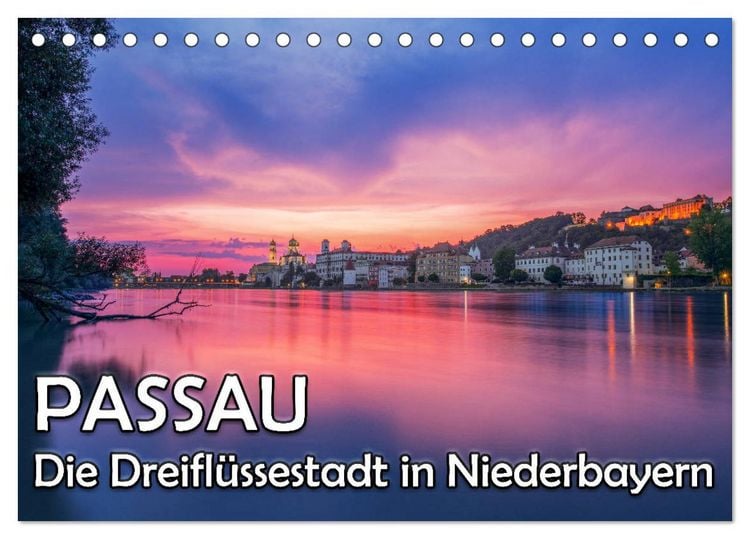 Produktbild: Passau - Die Dreifl&uuml;ssestadt (Tischkalender 2026 DIN A5 quer), CALVENDO Monatskalender