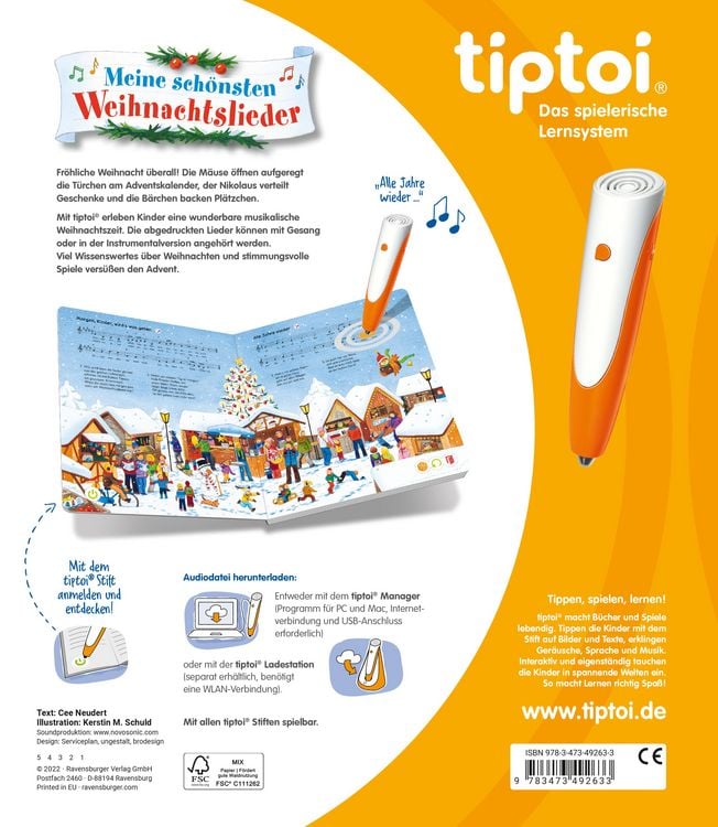 Produktbild: tiptoi&reg; Liederb&uuml;cher - Meine sch&ouml;nsten Weihnachtslieder