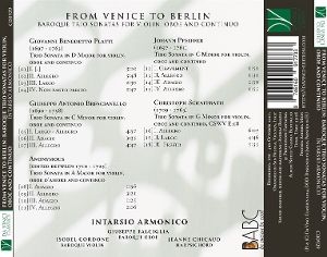 Produktbild: From Venice Toberlin: Baroque Trio Sonatas