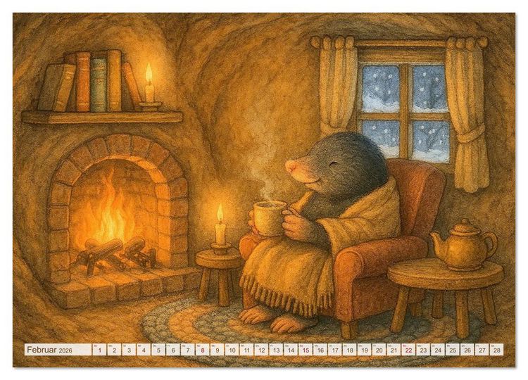 Produktbild: Zuhause bei den Kleinen. Ein Jahr voller tierischer R&uuml;ckzugsorte. (Wandkalender 2026 DIN A2 quer), CALVENDO Monatskalender