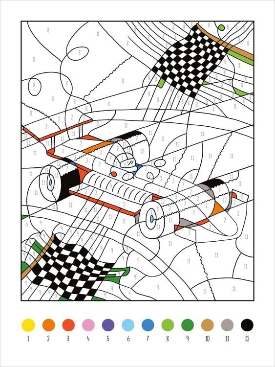 Produktbild: Mein dickes Malen-nach-Zahlen-Buch &ndash; Fahrzeuge