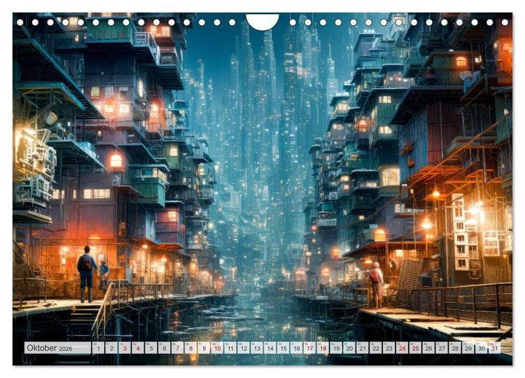 Produktbild: KI UND METAVERSE Algorithmen sowie virtuelle Realit&auml;t (Wandkalender 2026 DIN A4 quer), CALVENDO Monatskalender