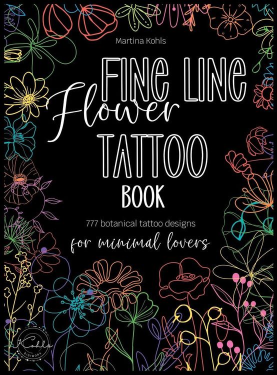 Produktbild: Fine Line Flower Tattoo Book