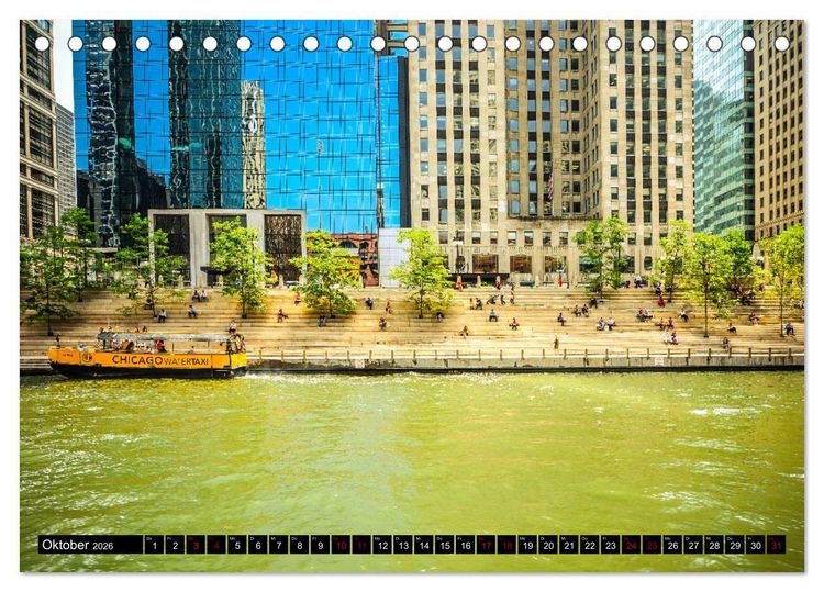 Produktbild: Chicago Impressionen (Tischkalender 2026 DIN A5 quer), CALVENDO Monatskalender