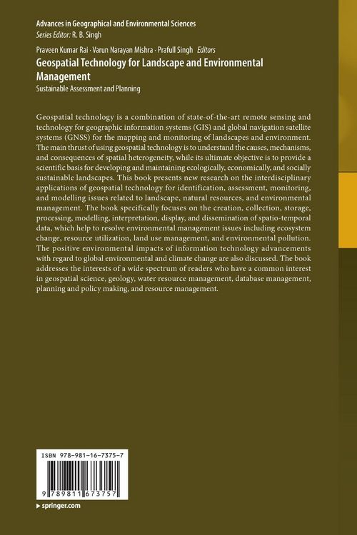 Produktbild: Geospatial Technology for Landscape and Environmental Management