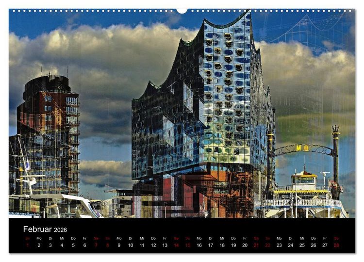 Produktbild: Elbphilharmonie-ARTig (hochwertiger Premium Wandkalender 2026 DIN A2 quer), Kunstdruck in Hochglanz