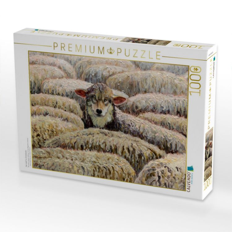 Produktbild: CALVENDO Puzzle Der Wolf im Schafspelz | 1000 Teile Lege-Gr&ouml;&szlig;e 64x48cm Foto-Puzzle f&uuml;r gl&uuml;ckliche Stunden