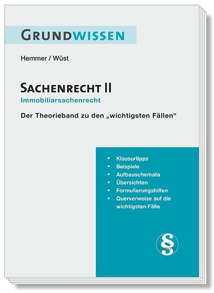 Produktbild: Grundwissen Sachenrecht II - Immobiliarsachenrecht