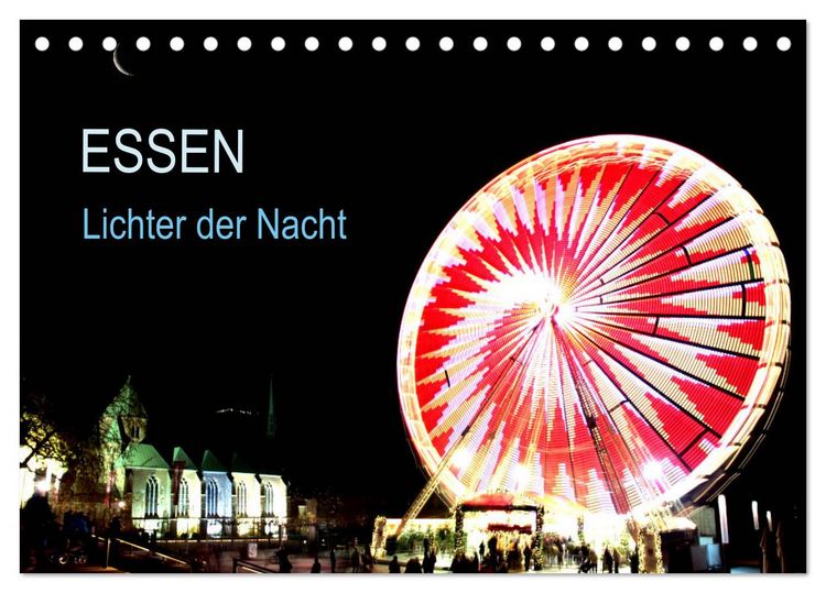Produktbild: Essen Lichter der Nacht (Tischkalender 2026 DIN A5 quer), CALVENDO Monatskalender