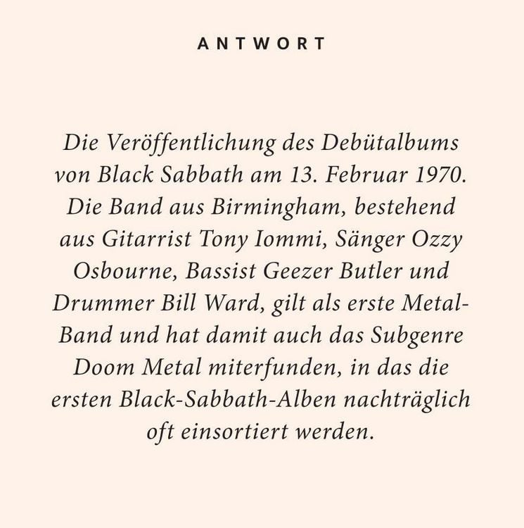 Produktbild: Heavy Metal-Quiz