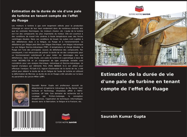 Produktbild: Estimation de la dur&eacute;e de vie d'une pale de turbine en tenant compte de l'effet du fluage