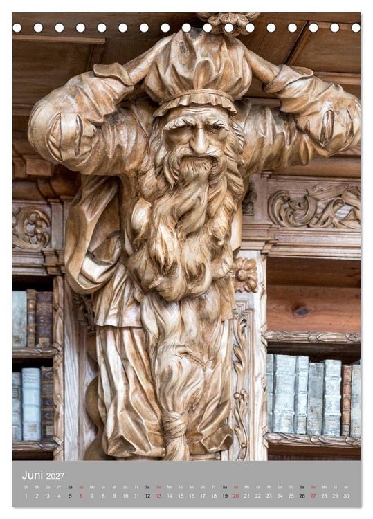 Produktbild: Waldsassen Stiftsbibliothek (Tischkalender 2027 DIN A5 hoch), CALVENDO Monatskalender