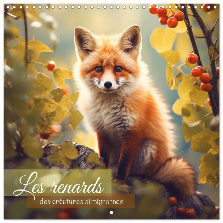Produktbild: Les renards, des cr&eacute;atures si mignonnes (Calendrier mural carr&eacute; 2026 30x30 cm) Calendrier double avec une page pour vos prises de notes