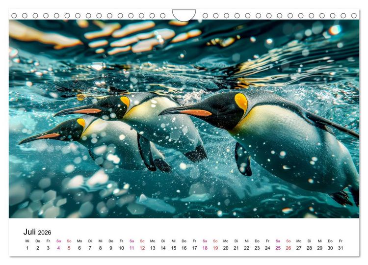 Produktbild: Maritim pur - Pinguine (Wandkalender 2026 DIN A4 quer), CALVENDO Monatskalender