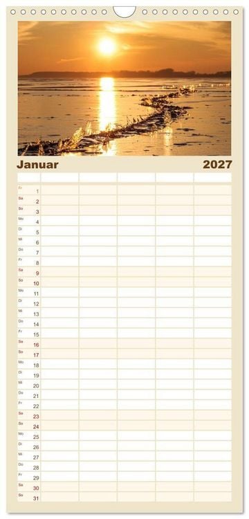 Produktbild: Familienplaner 2027 - Magische Stimmungen in Mecklenburg-Vorpommern mit 5 Spalten (Wandkalender, 21 x 45 cm) CALVENDO
