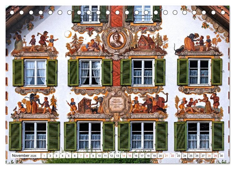Produktbild: Oberbayerische L&uuml;ftlmalerei (Tischkalender 2026 DIN A5 quer), CALVENDO Monatskalender