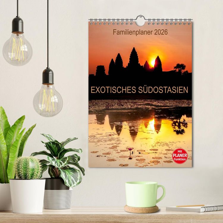 Produktbild: EXOTISCHES S&Uuml;DOSTASIEN - Familienplaner 2026 (Wandkalender 2026 DIN A4 hoch), CALVENDO Monatskalender