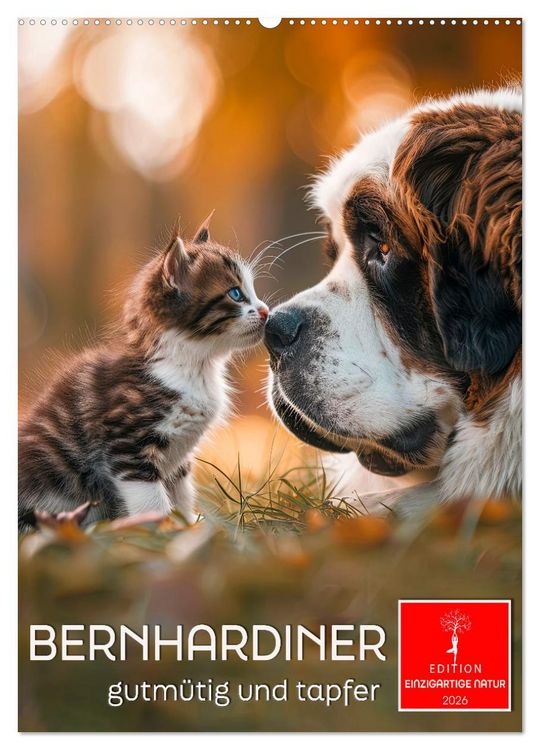 Produktbild: Bernhardiner - gutm&uuml;tig und tapfer (Wandkalender 2026 DIN A2 hoch), CALVENDO Monatskalender