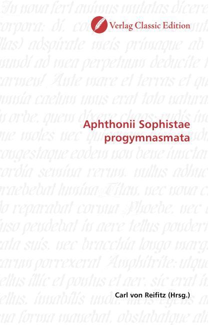 Produktbild: Aphthonii Sophistae progymnasmata