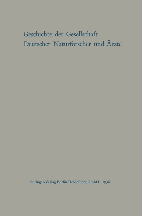 Produktbild: Geschichte der Gesellschaft Deutscher Naturforscher und &Auml;rzte