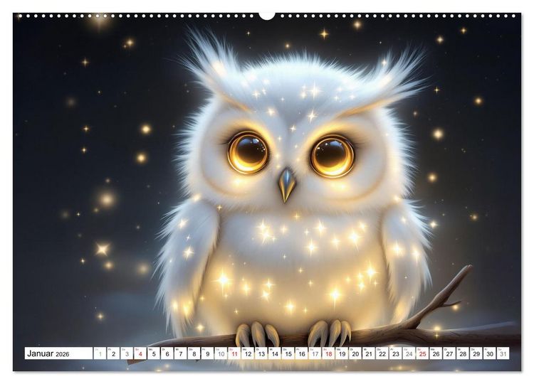 Produktbild: Leuchtende Tierbabys (hochwertiger Premium Wandkalender 2026 DIN A2 quer), Kunstdruck in Hochglanz
