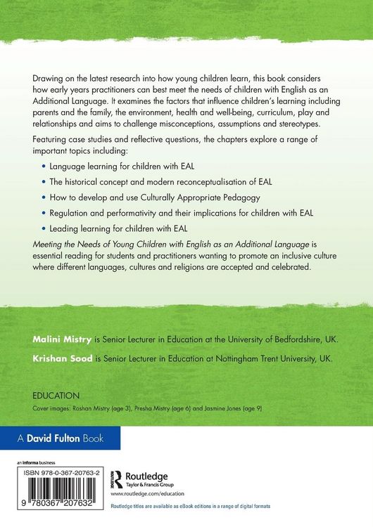 Produktbild: Meeting the Needs of Young Children with English as an Additional Language