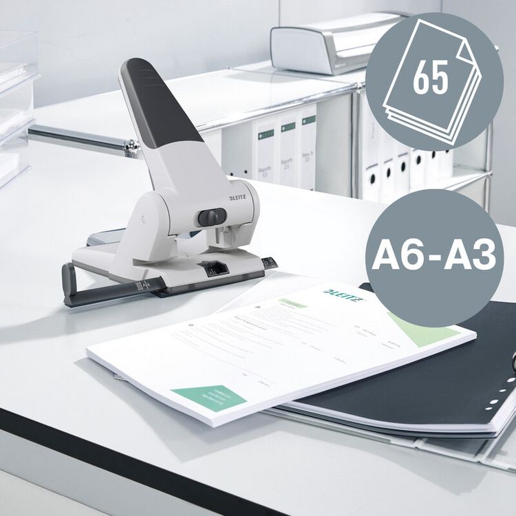 Produktbild: LEITZ&reg; extrastarker Registraturlocher 5180, grau